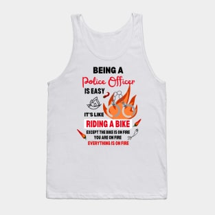 Being a Police Officer Funny Quote Busy Policeman in Town Tank Top